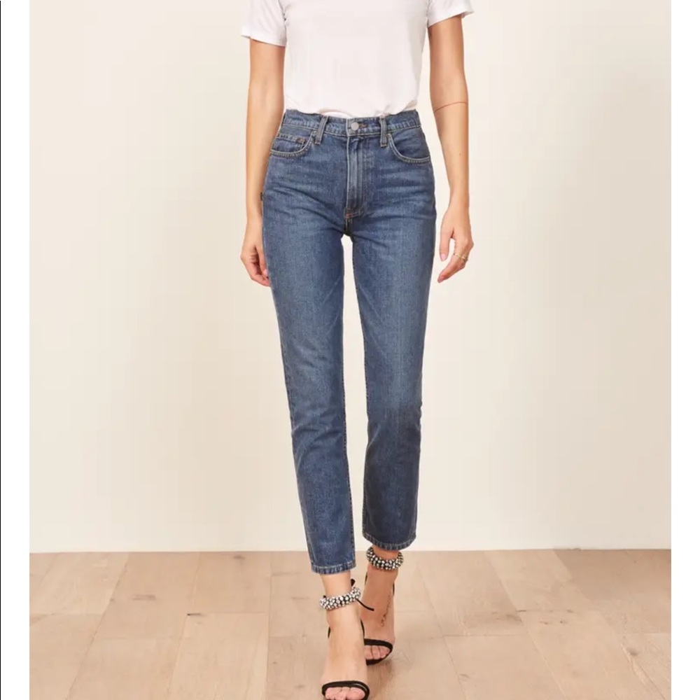 Reformation Julia Crop High Waist Cigarette Jeans